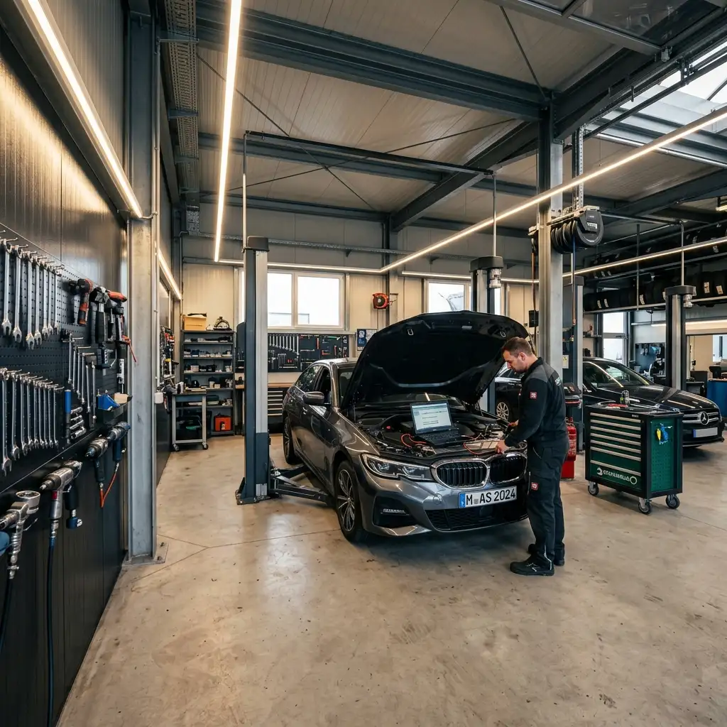 Professionelle Chiptuning-Werkstatt in Frankfurt am Main mit moderner Diagnosetechnik